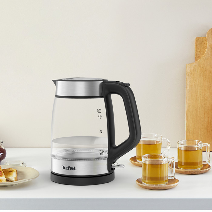 Tefal Glass Kettle KI6058 product in gebruik