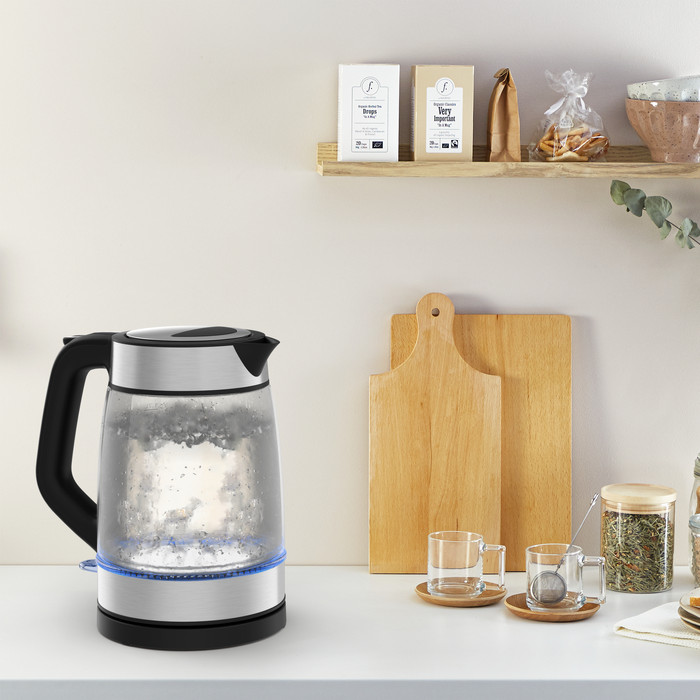Tefal Glass Kettle KI6058 product in gebruik