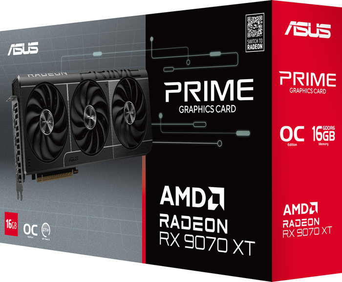 ASUS PRIME Radeon RX 9070 XT OC 16GB verpakking