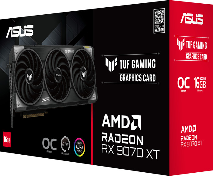 ASUS TUF Gaming Radeon RX 9070 XT OC 16GB verpakking