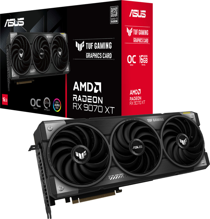 ASUS TUF Gaming Radeon RX 9070 XT OC 16GB verpakking