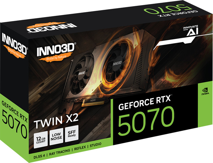 INNO3D GeForce RTX 5070 TWIN X2 12GB verpakking