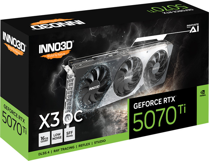 INNO3D GeForce RTX 5070 Ti X3 OC 16GB verpakking