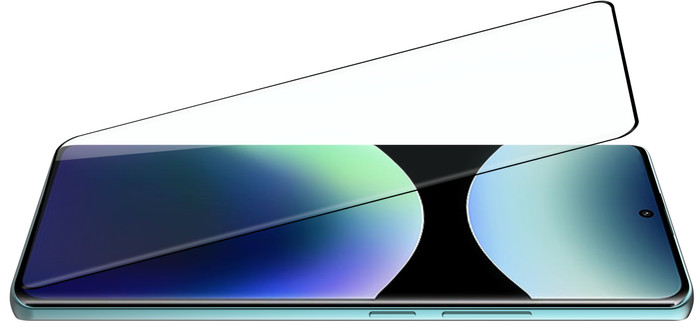 Just In Case Full Cover Xiaomi Redmi Note 14 Pro+ 4G/5G Screenprotector Zwart voorkant