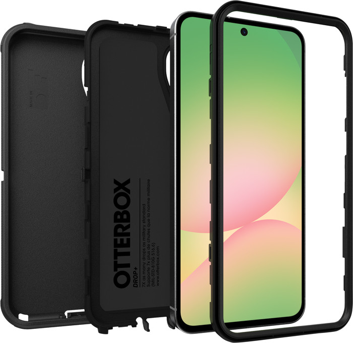 Otterbox Defender Samsung Galaxy A56 Back Cover Zwart product in gebruik