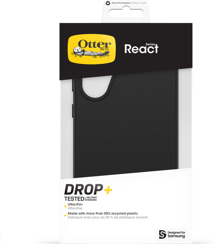 Otterbox React Samsung Galaxy A36 Back Cover Zwart verpakking