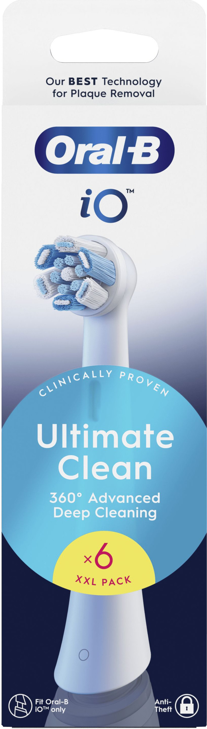 Oral-B iO Ultimate Clean Weiß (6 Stück) verpackung