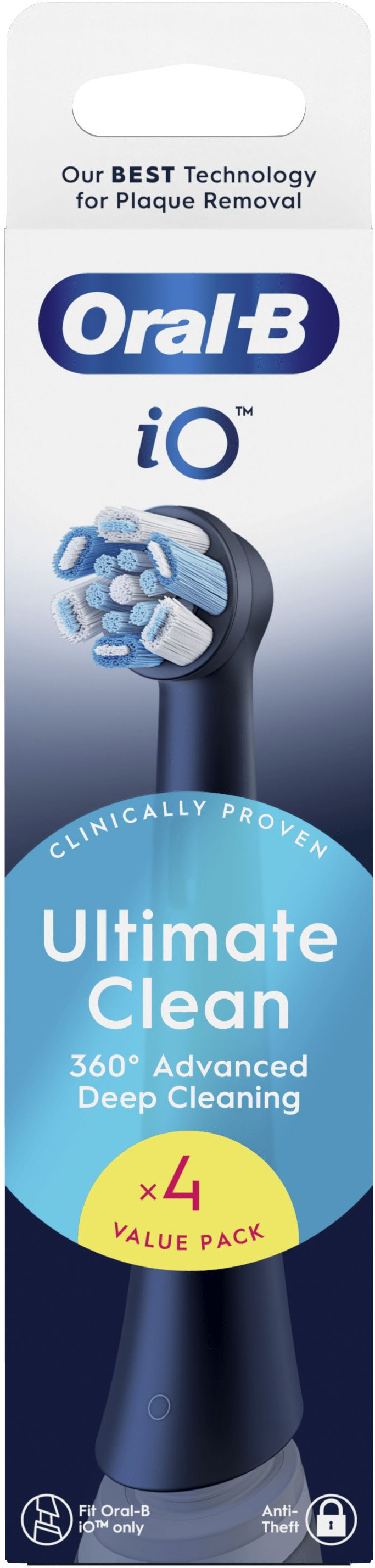 Oral-B iO Ultimate Clean Zwart (4 stuks) verpakking