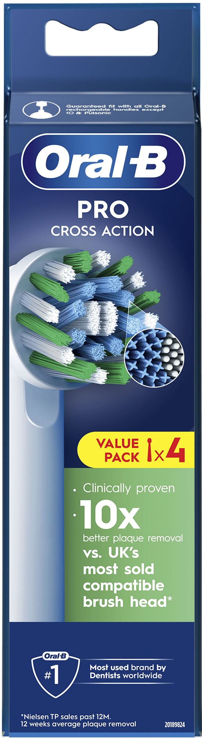 Oral-B Pro Cross Action White (4 units) packaging