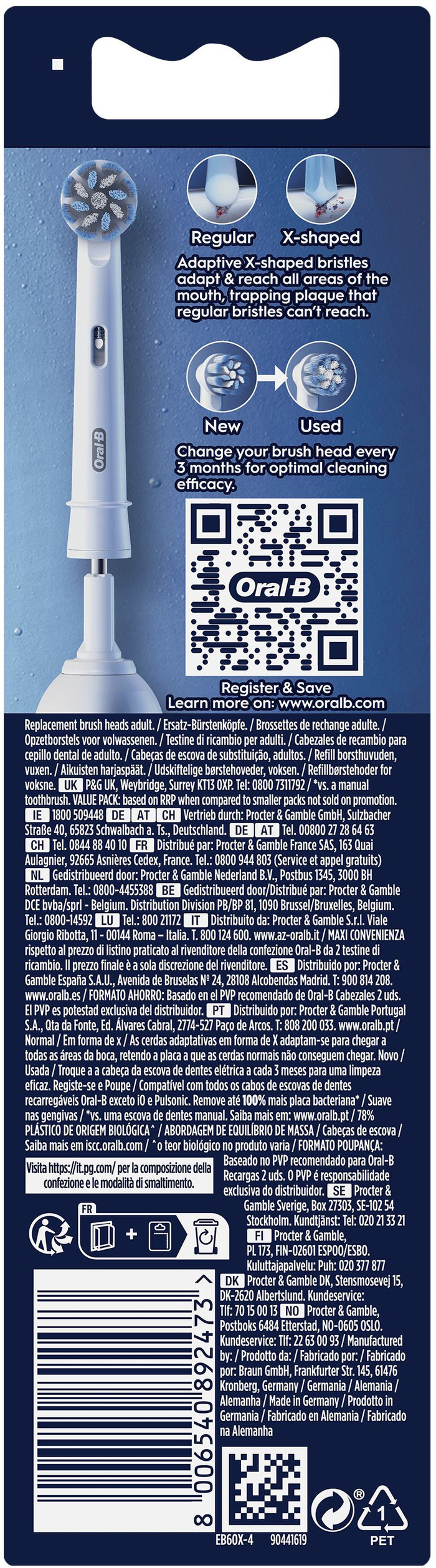 Oral-B Pro Sensitive Clean White (4 units) back