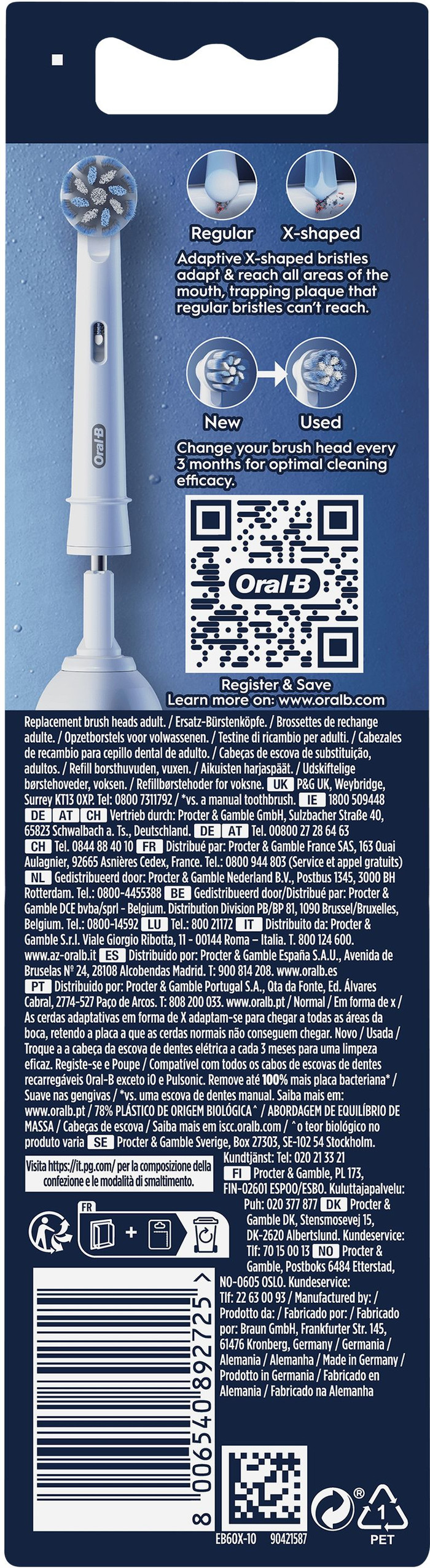 Oral-B Pro Sensitive Clean White (10 units) packaging