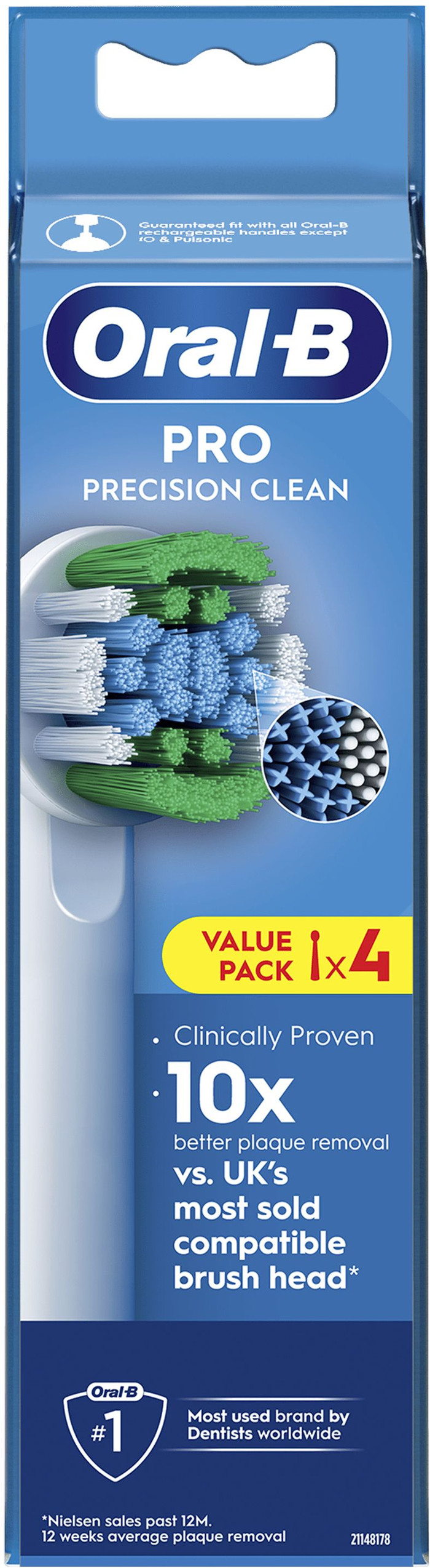 Oral-B Pro Precision Clean White (4 units) packaging