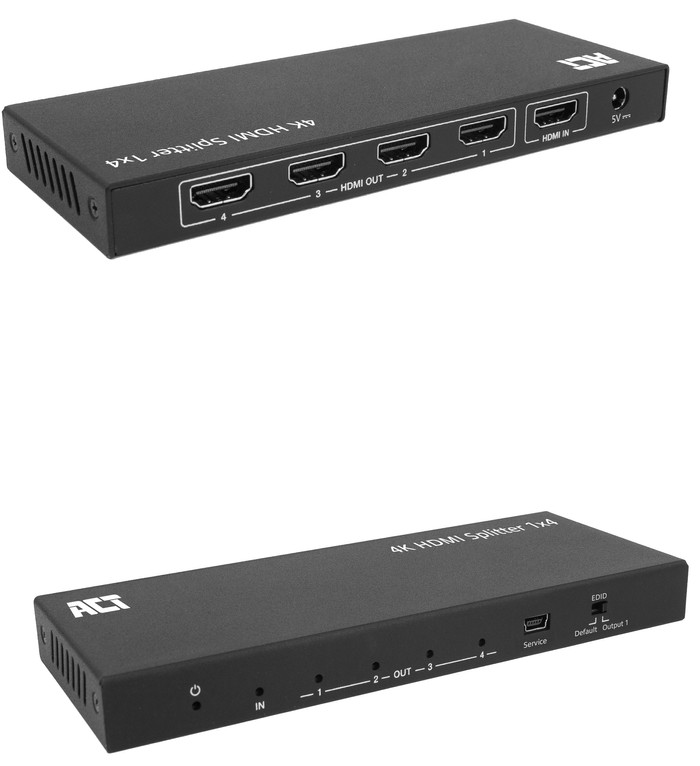 ACT AC7832 1 x 4 HDMI Splitter samengesteld product