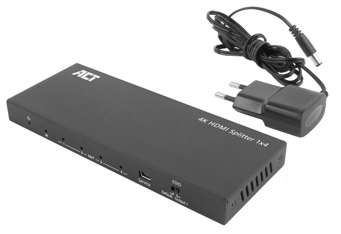ACT AC7832 1 x 4 HDMI Splitter voorkant