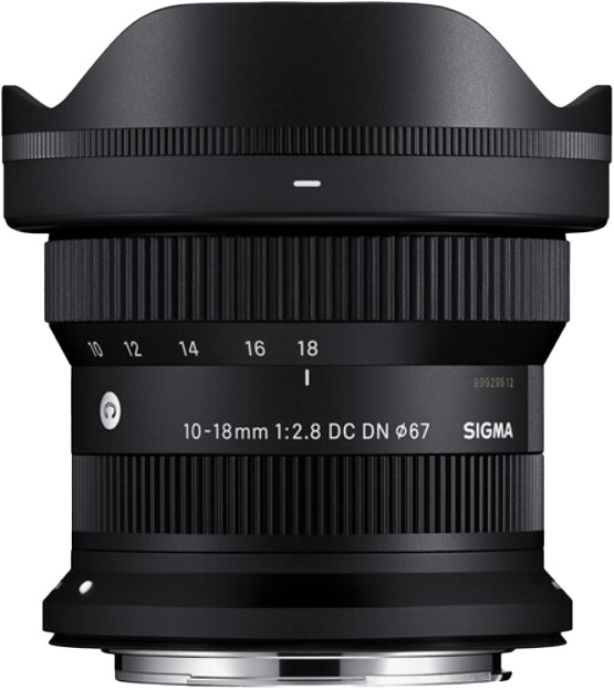 Sigma 10-18mm f/2.8 DC DN Contemporary Canon RF rechterkant