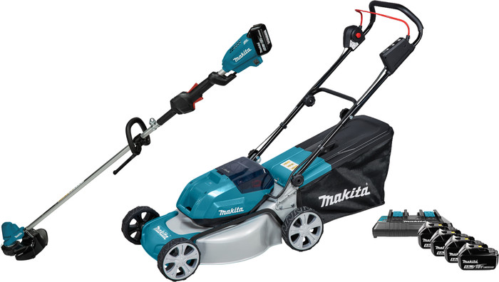 Makita DLM463PT incl. 5,0 Ah Accu (2x) + Makita DUR190LZX9 + 5,0 Ah 18V Accu (2x) Main Image