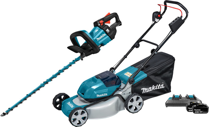 Makita DLM463PT incl. 5,0 Ah Accu (2x) + Makita DUH602Z (zonder accu) Main Image