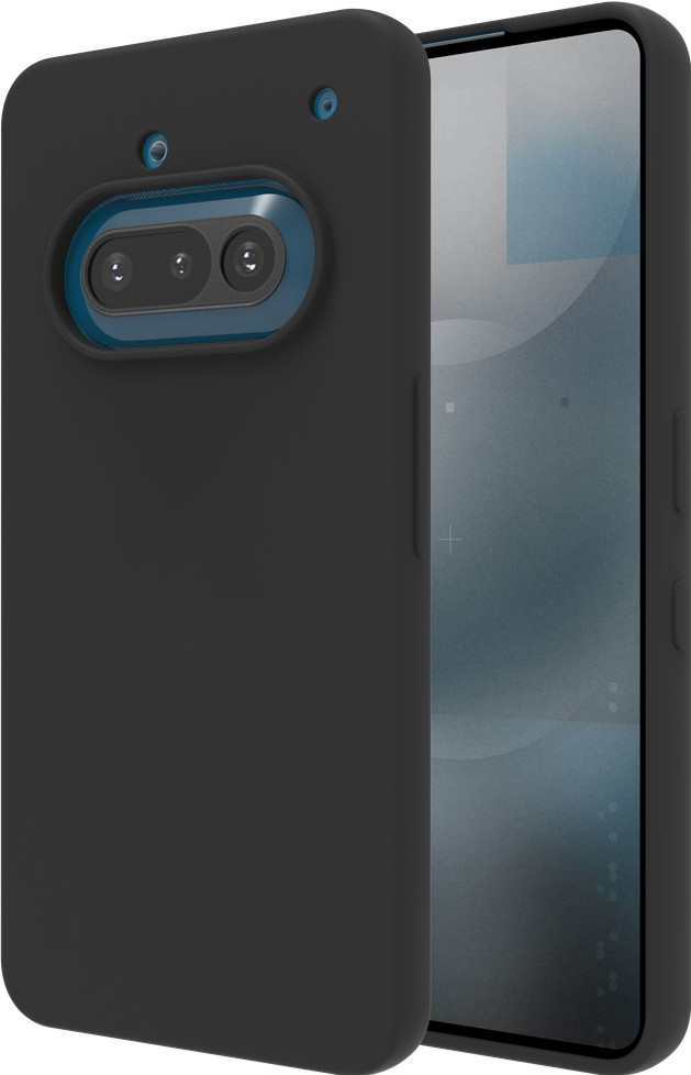 Nothing Phone (3a) 128GB Zwart 5G + Just in Case Back Cover Zwart rechterkant