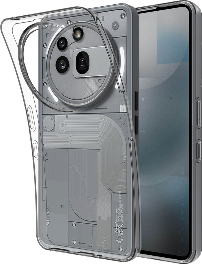 Just in Case Soft Design Nothing Phone (3a) Pro Back Cover Transparant linkerkant