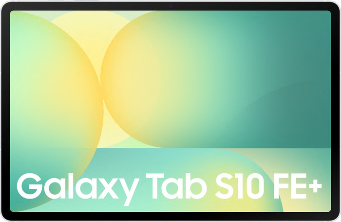 Samsung Galaxy Tab S10 FE Plus 13,1 inch 128GB Wifi Zilver + Toetsenbord Hoes QWERTY voorkant