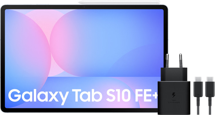 Samsung Galaxy Tab S10 FE Plus 13,1 inch 256GB Wifi Lichtblauw + Oplaadpakket Main Image