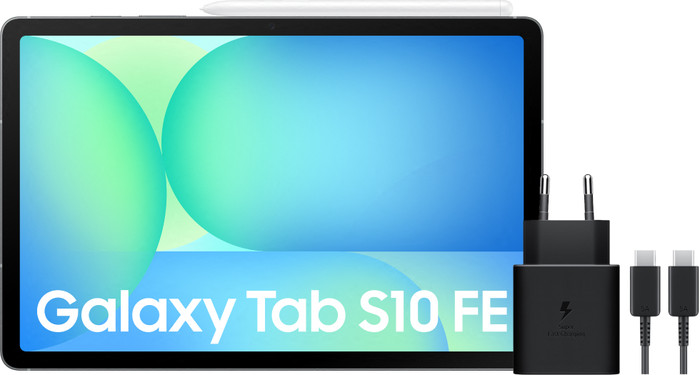 Samsung Galaxy Tab S10 FE 10,9 inch 128GB Wifi Grijs + Oplaadpakket Main Image