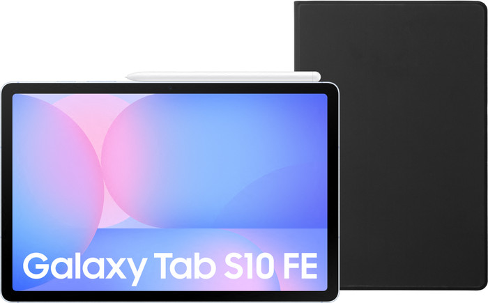 Samsung Galaxy Tab S10 FE 10.9 inches 256GB WiFi Light Blue + BlueBuilt Book Case Black Main Image