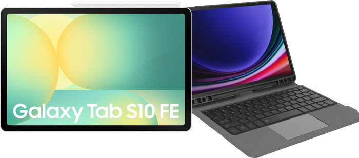 Samsung Galaxy Tab S10 FE 10.9 inches 128GB WiFi Silver + Keyboard Cover QWERTY Main Image