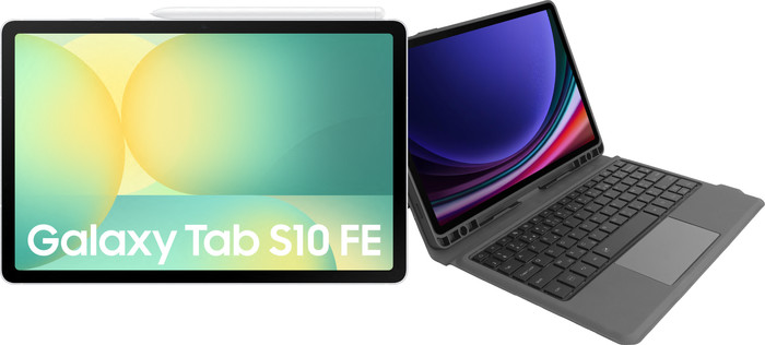 Samsung Galaxy Tab S10 FE 10.9 inches 256GB WiFi Silver + Keyboard Cover AZERTY Main Image