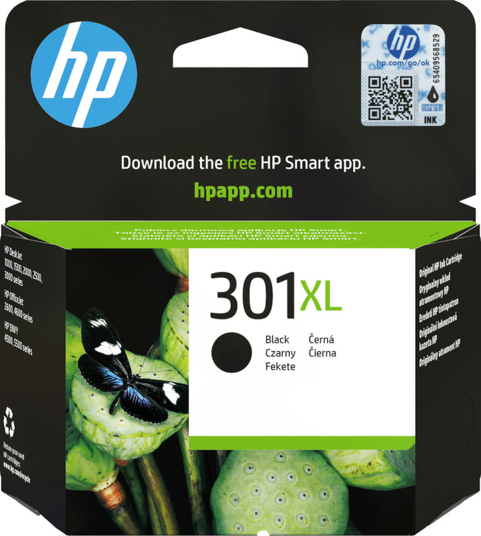 HP 301XL Cartridge Zwart Main Image