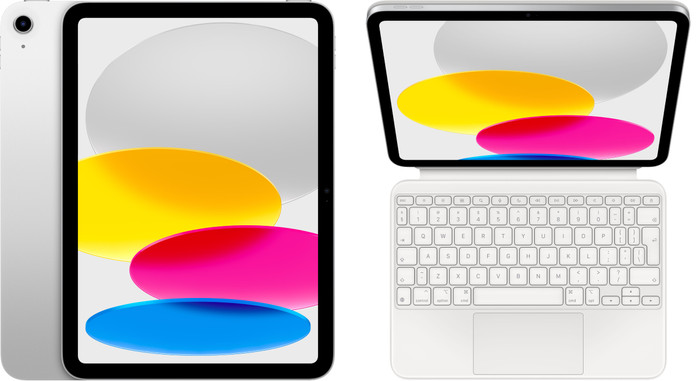 Apple iPad (2025) 11 inch 256GB Wifi Zilver + Apple Magic Keyboard Folio QWERTY Wit Main Image