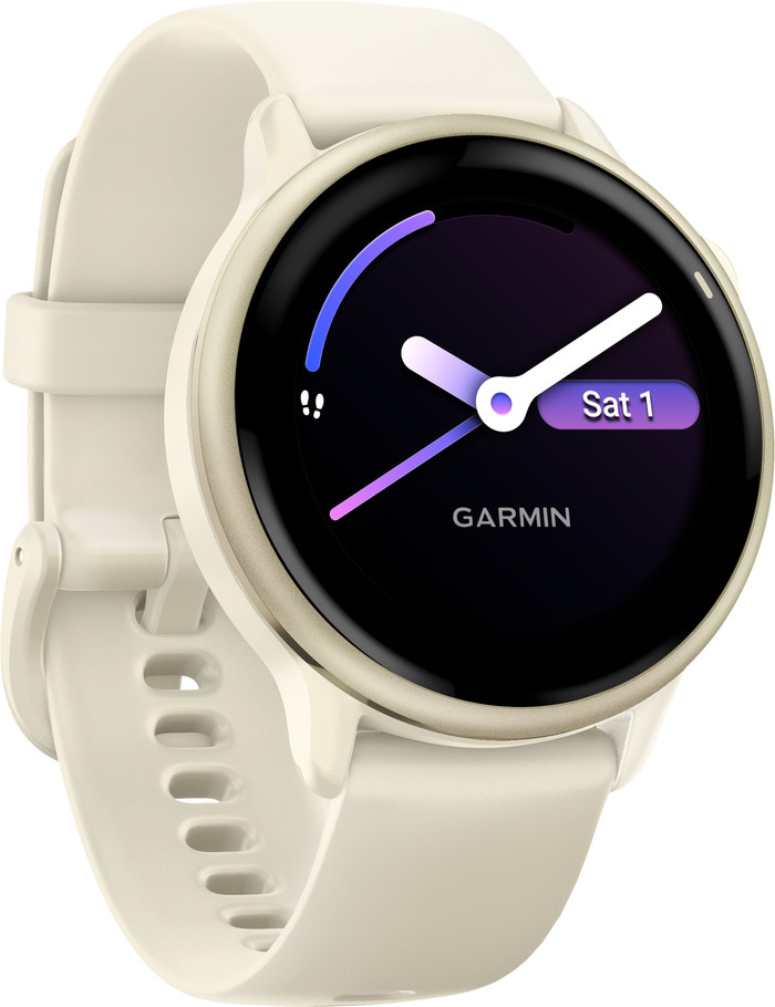 Garmin Vivoactive 6 Music Goud/Wit linkerkant