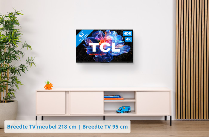 TCL 43" Led P61K 4K (2025) visual Coolblue 1