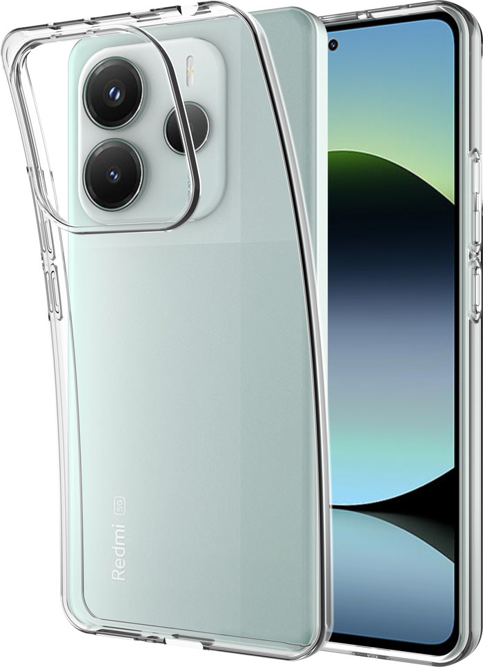 Just in Case Soft Design Xiaomi Redmi Note 14 5G Back Cover Transparant samengesteld product