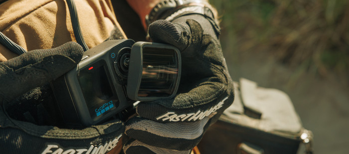 GoPro Anamorphic Lens Mod (GoPro HERO 13) product in gebruik
