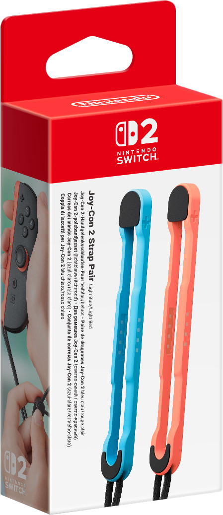 Nintendo Switch 2 Joy-Con Dragonnes Set Bleu/Rouge emballage