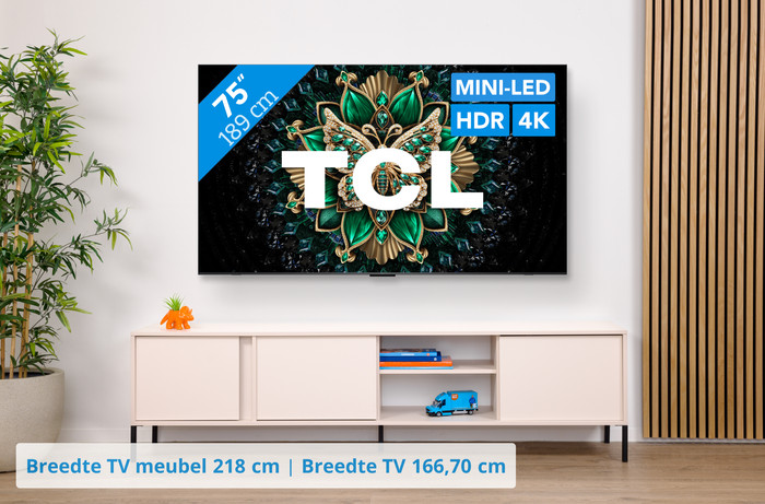 TCL 75" QD Mini-led C61K 4K (2025) visual Coolblue 1