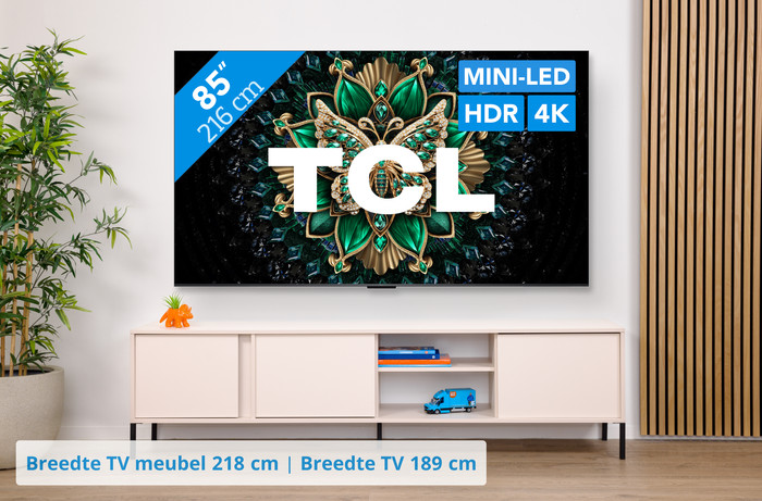 TCL 85" QD Mini-led C61K 4K (2025) visual Coolblue 1