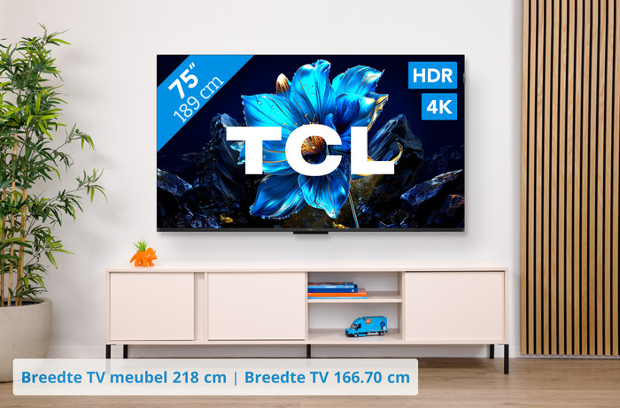 TCL 75" QLED P71K 4K (2025) + TCL S55H 2.1 Soundbar visual Coolblue 1