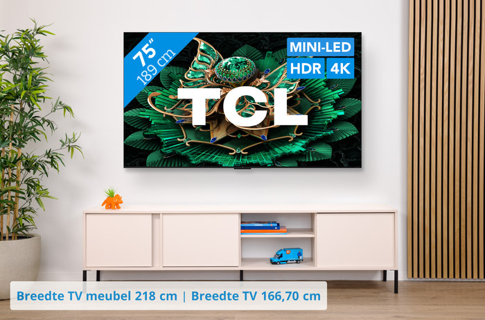 TCL 75" QD Mini-led C71K 4K (2025) visual Coolblue 1