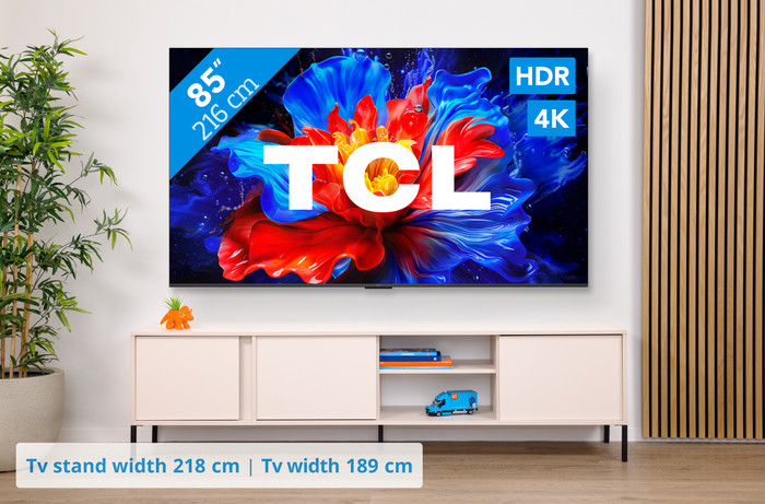 TCL 85 inches QLED P81K 4K (2025) + TCL Q75H visual Coolblue 1