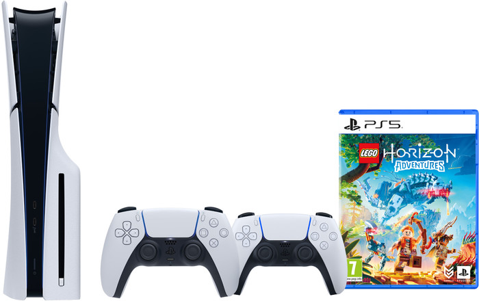 PS5 Slim Disc Edition + LEGO Horizon Adventures + Extra Controller Wit Main Image