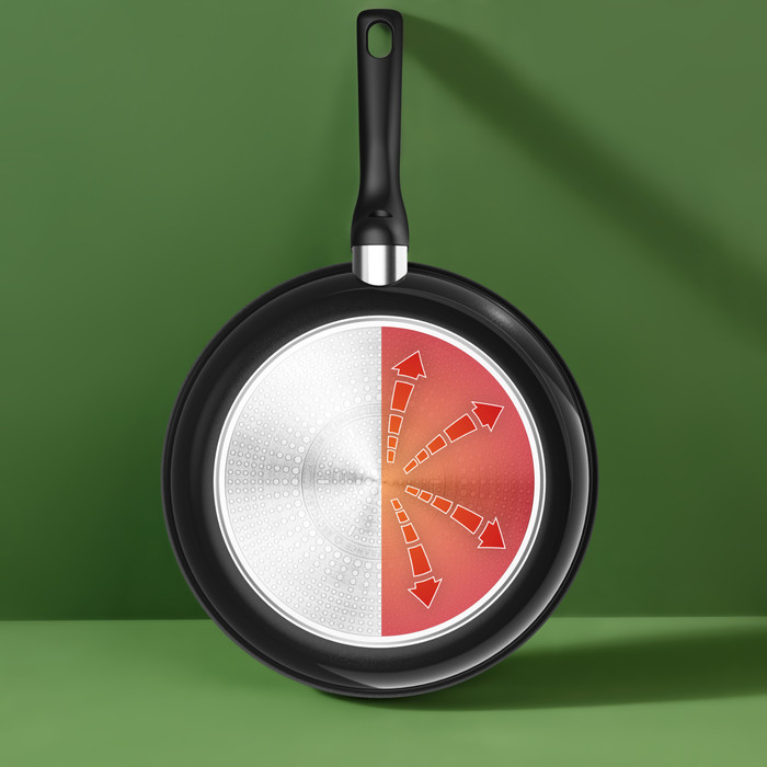 Tefal Renew Black Ceramic Frying Pan 28cm bottom