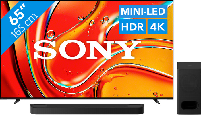 Sony 65" Bravia 7 4K QLED XR Mini-led (2024) + Sony Bravia Theatre Bar 6 Zwart Main Image