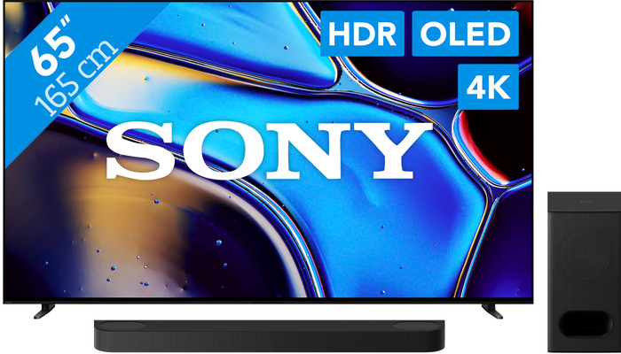 Sony 65" Bravia 8 OLED 4K (2024) + Sony Bravia Theatre Bar 6 Zwart Main Image