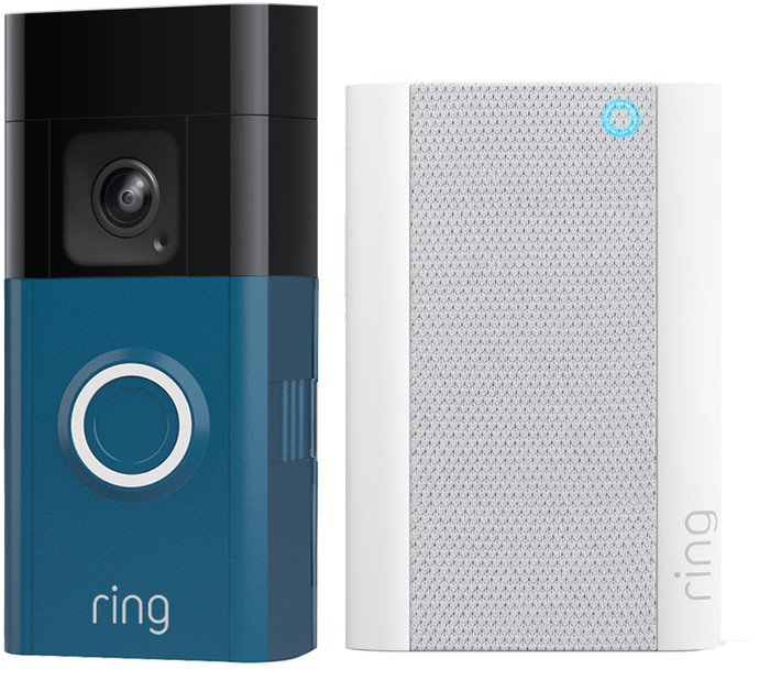 Ring Battery Video Doorbell Plus Blauw + Chime Pro Main Image