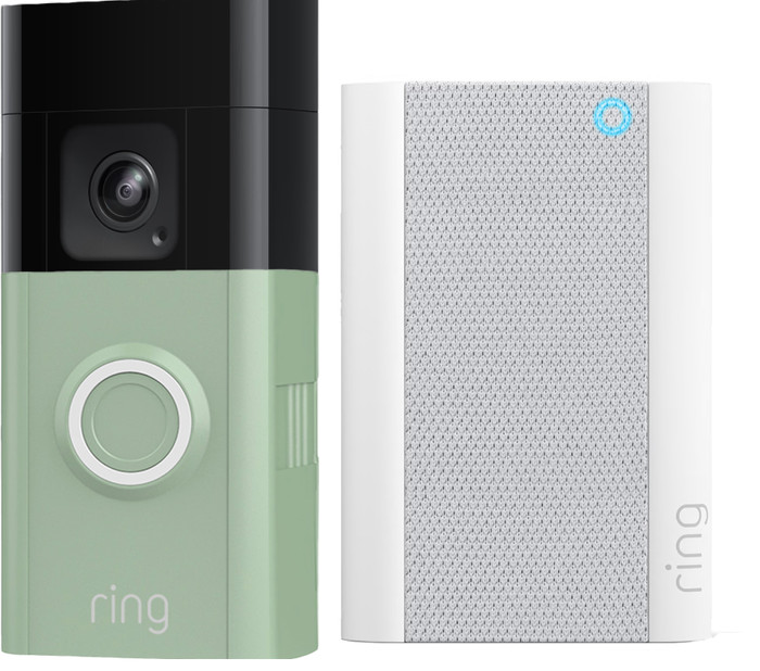Ring Battery Video Doorbell Plus Groen + Chime Pro Main Image