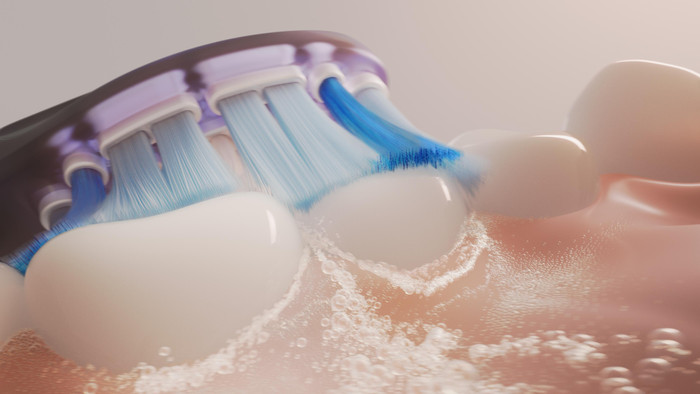 Philips Sonicare Premium Gum Care HX9055/88 Zwart (5 stuks) product in gebruik