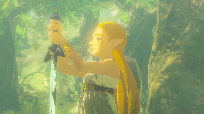 The Legend of Zelda: Breath of the Wild Nintendo Switch 2 Edition product in use