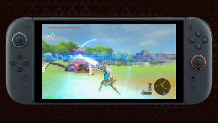 The Legend of Zelda: Breath of the Wild Nintendo Switch 2 Edition product in use